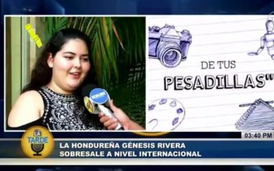 Génesis Rivera en el noticiario de Honduras